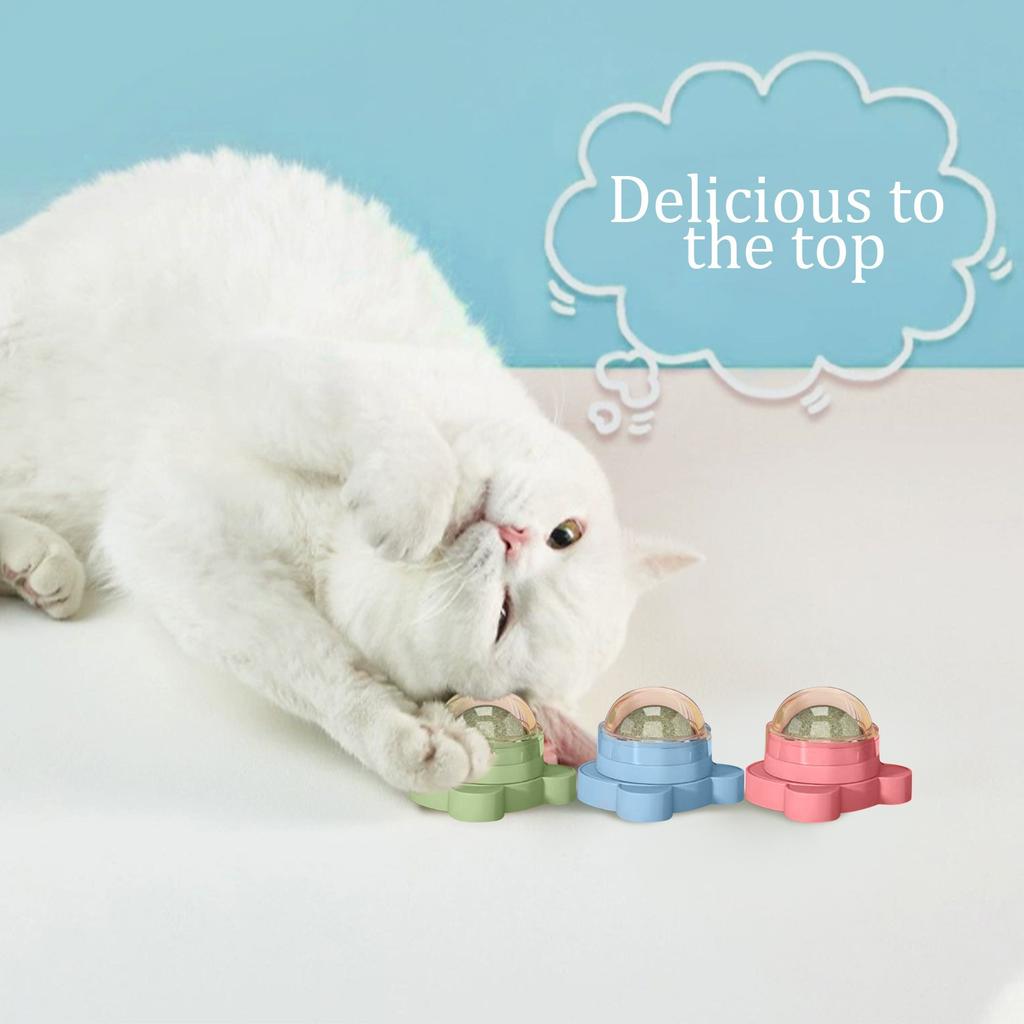 Crab Catnip, Interactive Teeth Cleaning Crab Spinning Licking Ball Toy For Cats Kittens