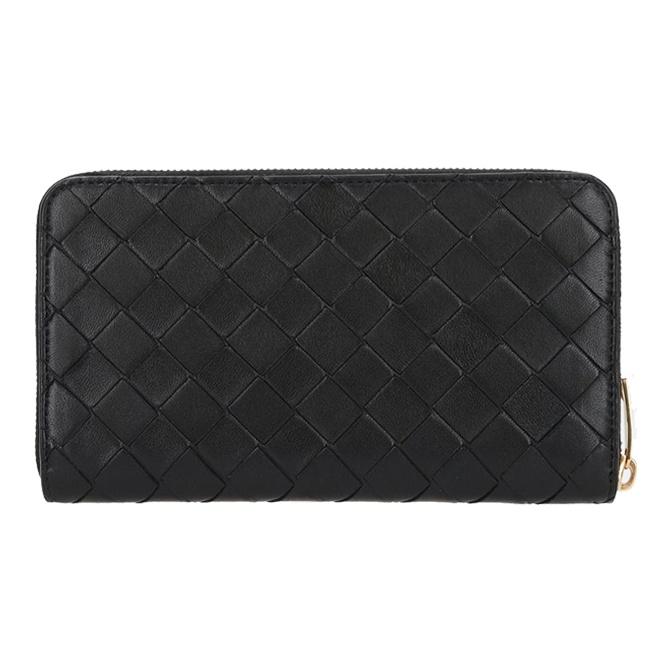 Bottega Veneta Woven Leather Clutch Wallet Women wallet Black 608053-VCPP2-8425