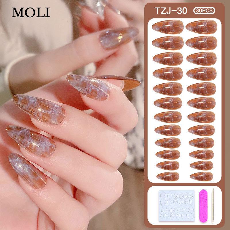 

24PC Накладные ногти Наклейки на ногти Нажмите на полное покрытие Накладные ногти