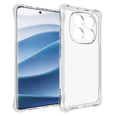 WANLONFENG WL Série pro Xiaomi Redmi Note 14 Pro 4G Pouzdro 2.0mm TPU Kryt na telefon s Fólií z tvrzeného skla