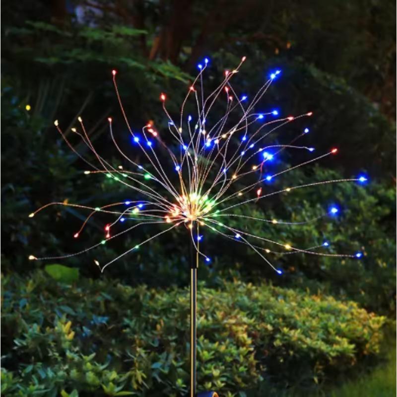 

1PC Solar LED Floral Firework Garden Lights Outdoor Waterproof Lawn Lamp,Landscape Lighting For Yard,Terrace,Balcony,Path,Park Basic fireworks-60LED