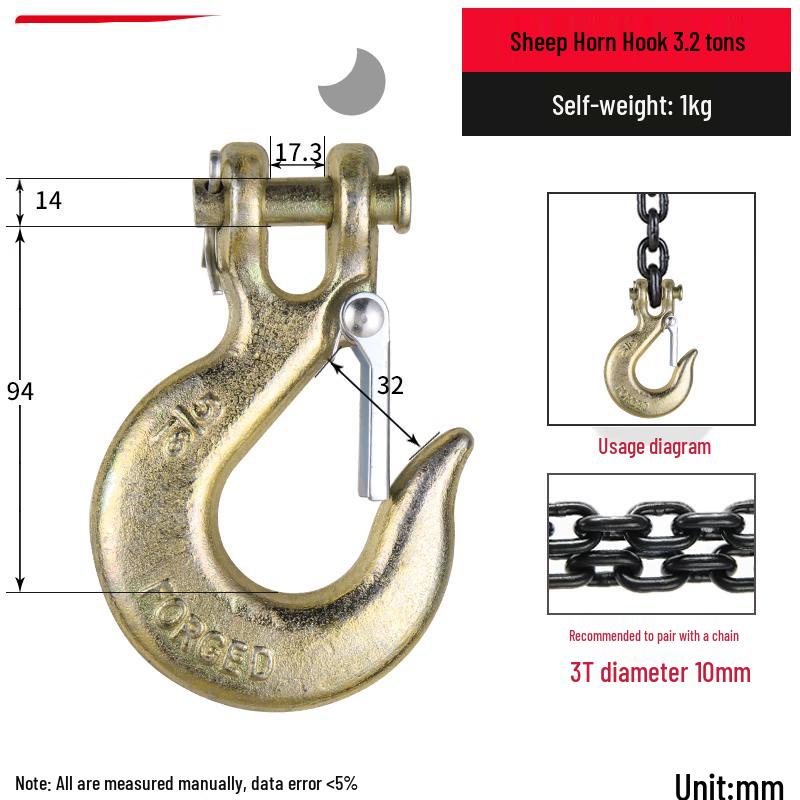 High-Strength Rigging Safety Hook