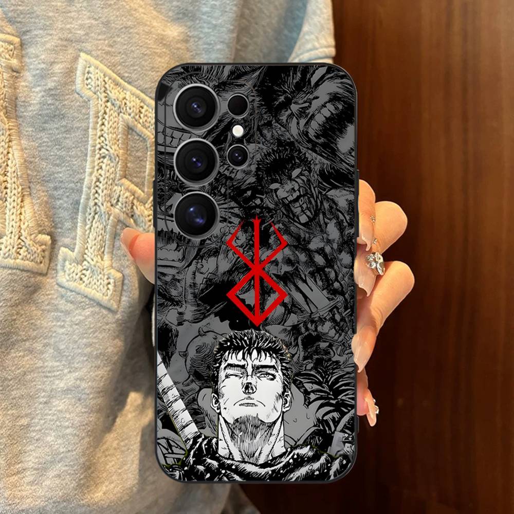 Comic Cool Berserk Phone Case For Samsung S 24 Fe 25 Ultra Plus 20 Lite 21 30 22 23 24 22 Ultra 5G Fundas
