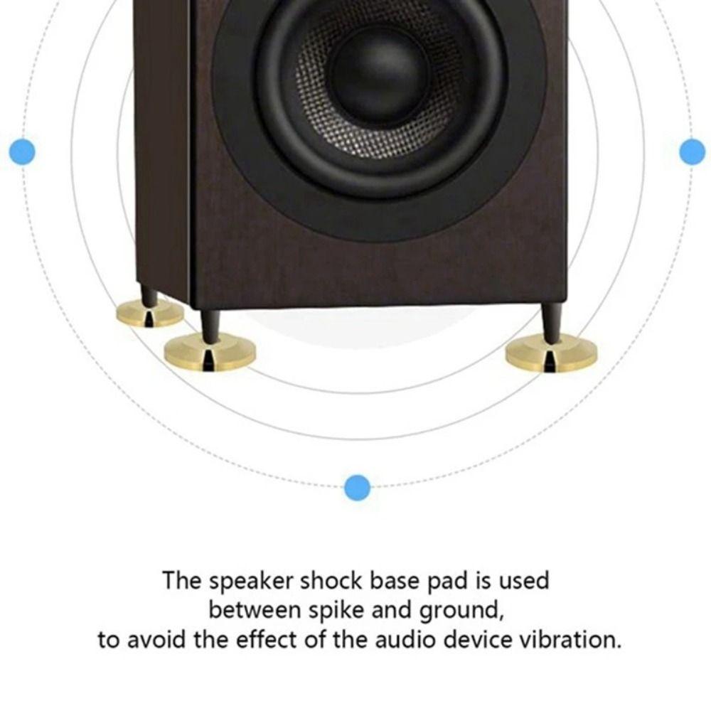 4 Pcs Speaker Pure Copper Spikes Pads Hifi Speaker Box Isolation Floor Stand Feet Cone Base Shoes Pad