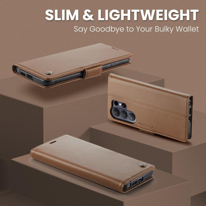 CaseMe Magnetic PU Leather Wallet Phone Case For Samsung Galaxy S26 Ultra/S25 Plus/S24/S23/S22/S21/S20 Card Holder Pocket Cover