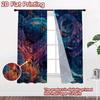 2D FLAT PRINTING 2pcs Curtains (Without Rod) Colorful Ocean Octopus Creative Popular Curtains Versatile 100% Polyester Curtains