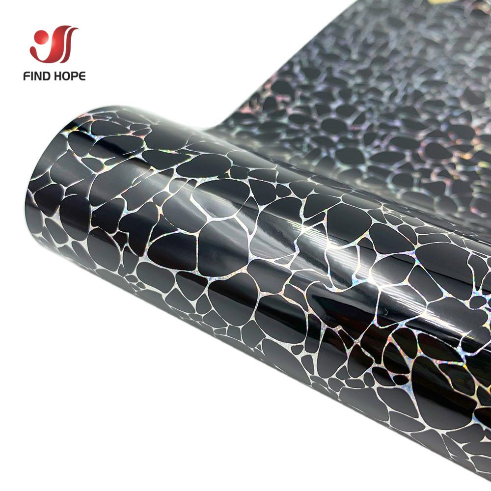 Holographic Chrome Marbling 6 Assorted Color Stone Print Adhesive Vinyl Film with cut Use Outdoor Home Decals Sign DIY Decor
