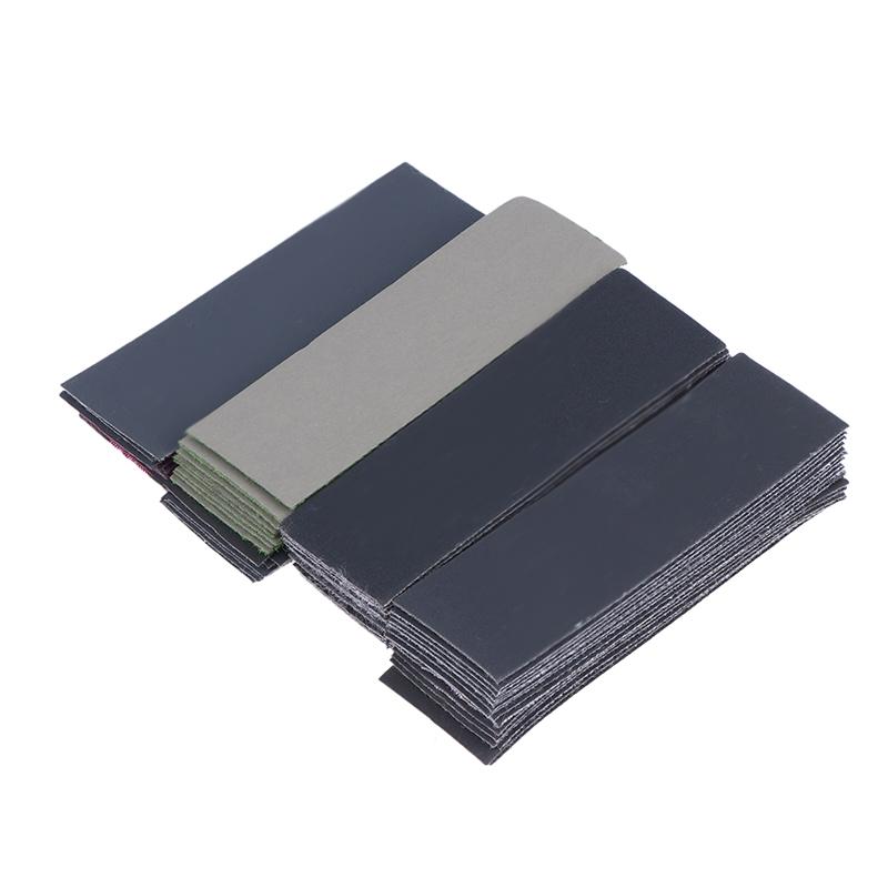3.5"X 1" Mini Sandpaper Kit With Hook And Loop Sanding Block 71 Pcs Assorted 40/80/120/180/240/400/600 Grits For Polishing