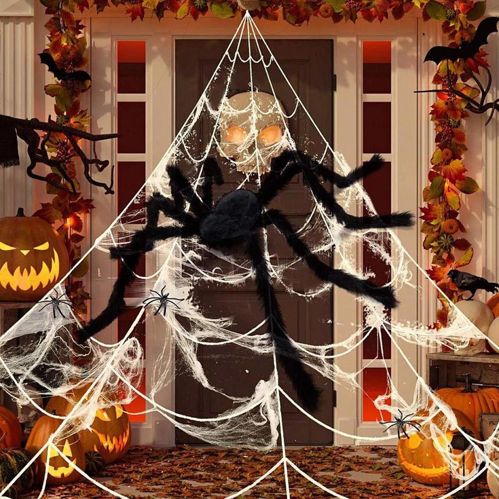 Straszne Gigantyczne Pająki Przerażające Realistyczne Rekwizyty na Halloween do Ogrodu Wewnątrz Na Zewnątrz Weranda Balkon Dekoracje Nawiedzonego Domu