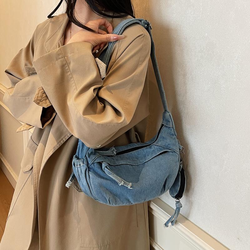 Denim Bag Women's Large Capacity Shoulder Bag Lightweight Crossbody Bag