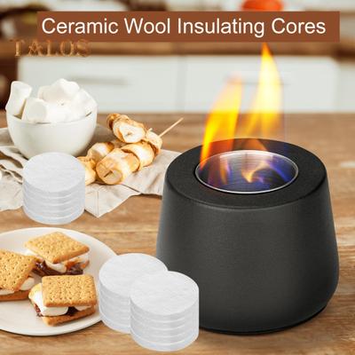 20 Pcs Small Ceramic Wool Wick Replacement for Tabletop Flame Pit Alcohol And Bioethanol Fuel Absorption Reusable Carbon Felt Wick Suitable for