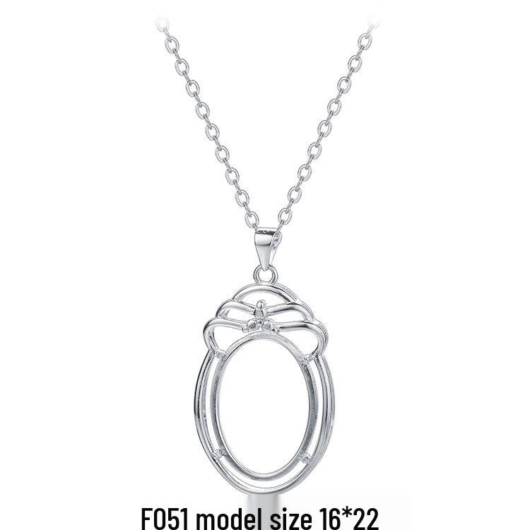 DIY Fashion Simple S925 Silver Pearl Pendant for Women, Adjustable 8mm White Copper Silver Setting.