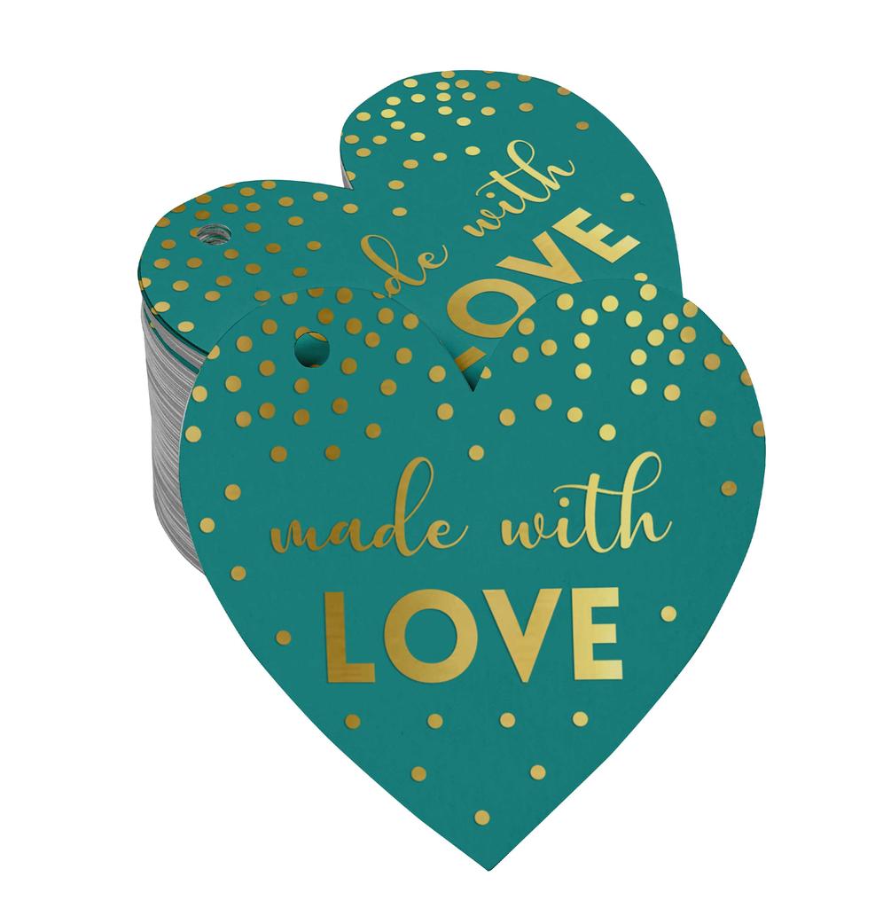 Inkdotpot Gold Foil Paper Hang Tags Made With Love Wedding Favor Tags 100