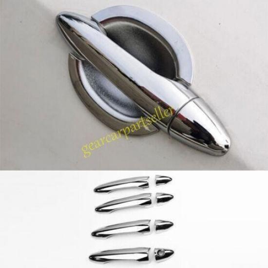 Exterior Side Door Handle Cover Trim 8pcs For Kia Forte K3 14-2018 Glossy Chrome