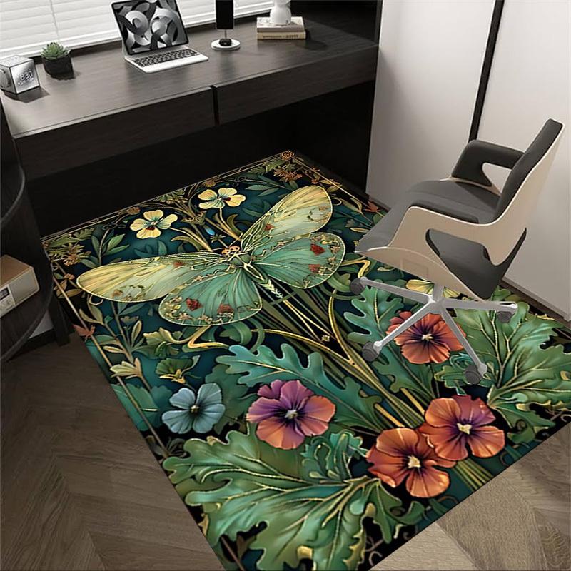 

1PC Butterfly Flowers Extra Large Non Slip Floor carpet, Office, family, Studio Large Area Rug Indoor Rugs, Bold Statement Piece 60cm by 90cm