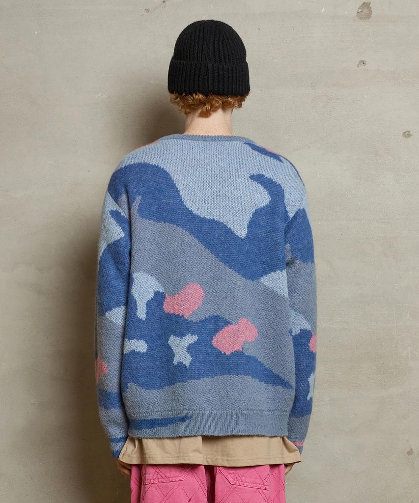 UNALLOYED Brushed Camo Knit / Blue