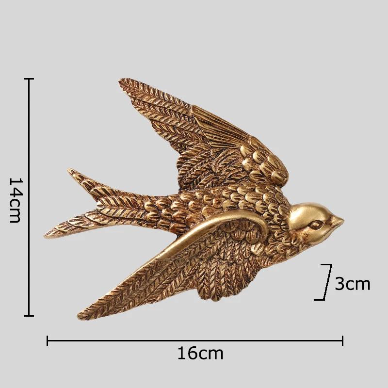 Golden Pigeon Wall Hanging Ornaments Creative Dove Decorative Hooks Living Room Display Wall Hangings Hooks Room Aesthetic Decor