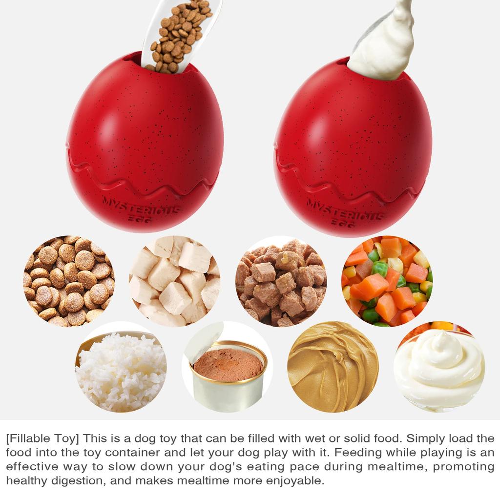 Hondenspeelgoed voor Kleine Grote Honden Dinosauruseieren Slow Feeder Huisdier Interactief Speelgoed Verminder Angst Franse Bulldog Labrador Kauwspeelgoed