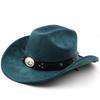 Classic Retro Western Cowboy Hat for Men and Women - Tibetan Style Suede Jazz Hat with Curved Brim