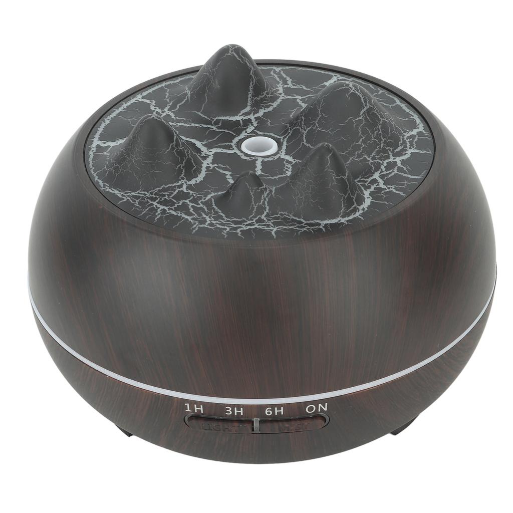 Flaming Mountain Humidifier Mini Essential Oil Diffuser Aromatherapy Machine for Office  Black Grain