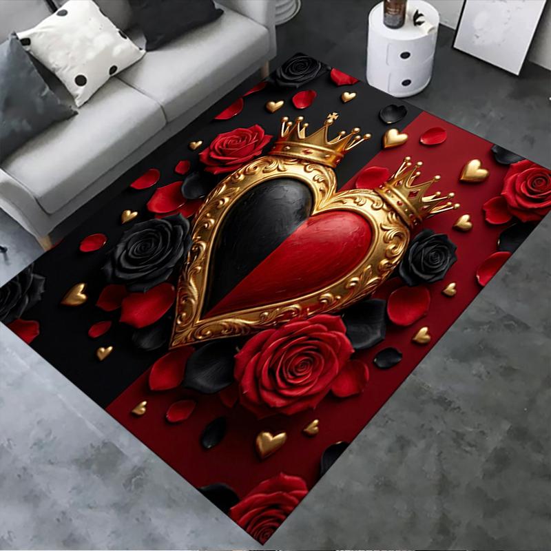 2025 New Red&Black Carpet Rug for Living Room Bedroom Home Sofa Decoration,Kids play Non-slip Floor Mat34