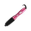 Foldable Heated Curling Brush Ceramic Glaze Coating Thermal Brush 30W Anti Scald Wine Red EU Plug 100 240V