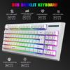 87Keys 2.4G Wireless Mechanical Keyboard RGB Backlight L100 Gaming Keyboard, Membrane Keyboard for Office Notebook Home Girl Boy