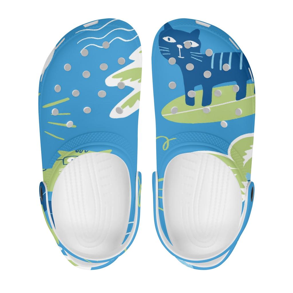 Erwachsene Unisex Süße Bedruckte EVA Clogs Leichte Weiche Slip-On Freizeitschuhe Flexible Weiche Sohle Sommersandalen Einfach für den täglichen Gebrauch