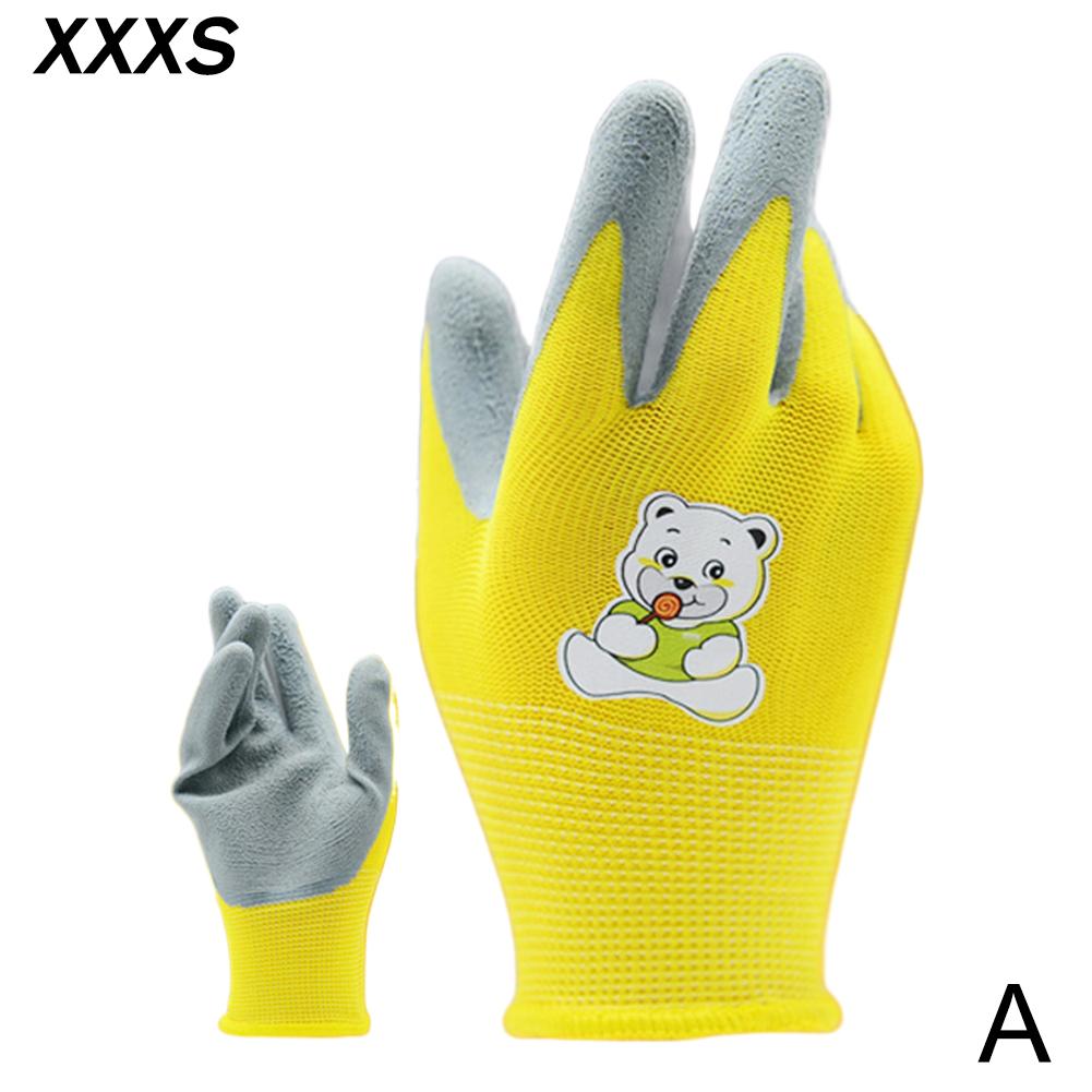

1 пара Детские трудовые мультяшные защитные перчатки для кемпинга, садоводства, сбора урожая, пляжа, утолщенные, износостойкие, латексные перчатки