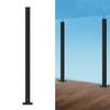 SucceBuy Glasklemme 105 cm Höhe Glasgeländerhalterung für 10-12 mm Dicke Einscheibensicherheitsglas Edelstahl Glasklemme