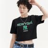 New MLB College Style Series Crop Tops Women's Black 3FTSV0333-50BKS