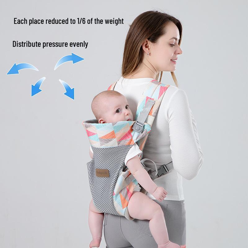 Multiposition Baby Carrier with Waist Stool for Front and Back Outing