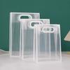 Bordură Colorată Calitate Înaltă Transparentă Mată Geantă de Mână Simplă și Elegantă Sac de Ambalare Cadou de Ziua Îndrăgostiților Geantă Companion pentru Bomboane de Nuntă cu Mâner