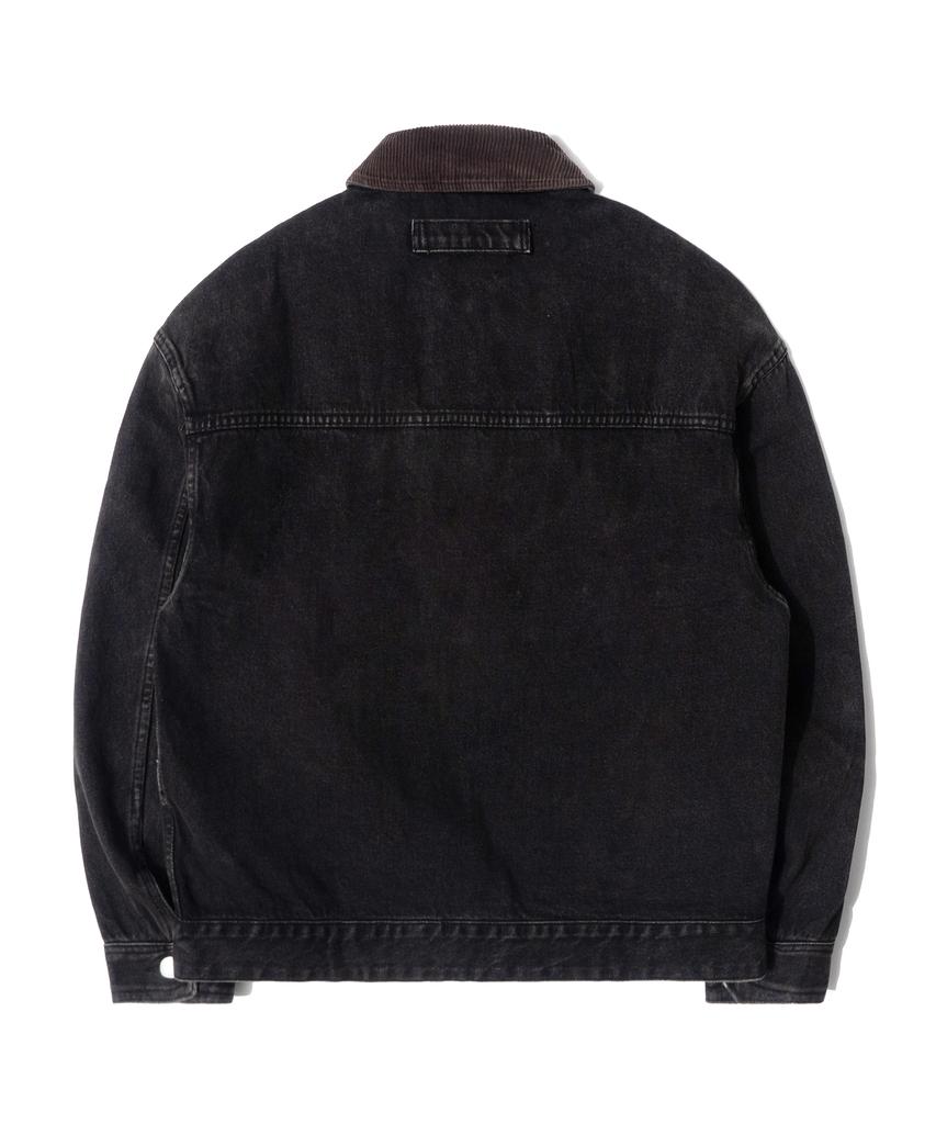 Qt8 Garments Rg Denim Placket Trucker Jacket (Black)