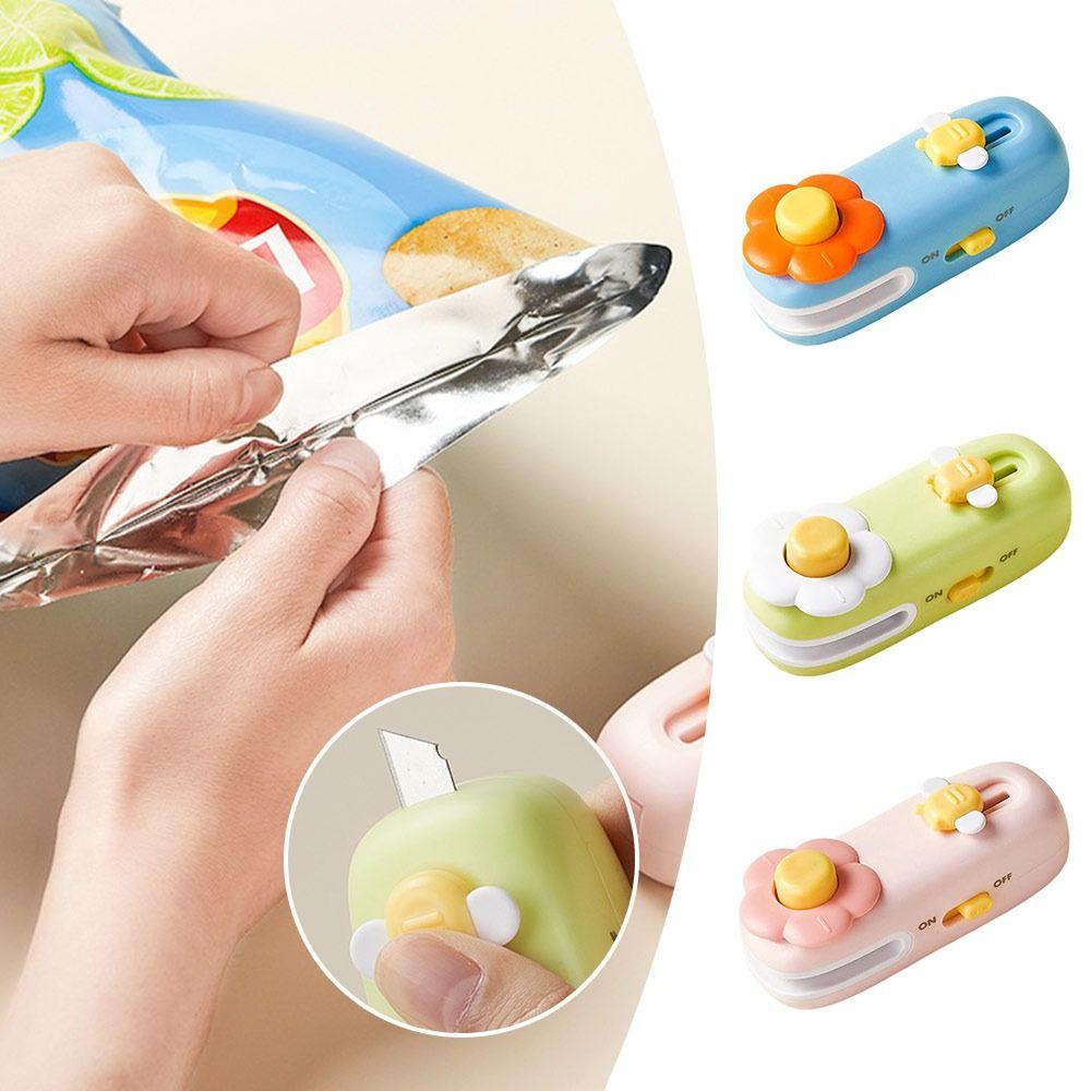 Mini Heat Bag Sealing Machine Rechargeable 2 In 1 Bag Sealer New Vacuum Bag Sealer  Home Use