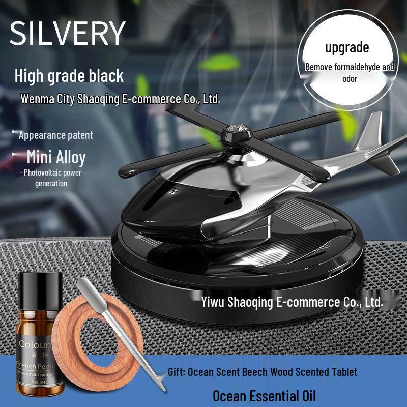 High-End Solar Airplane Car Freshener: Long-Lasting Fragrance Console Ornament for Men