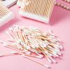 100 Stück Wattestäbchen Biologisch abbaubare Wattestäbchen Multifunktionale Bio-Wattestäbchen für Ohren Make-up Tägliche Reinigung