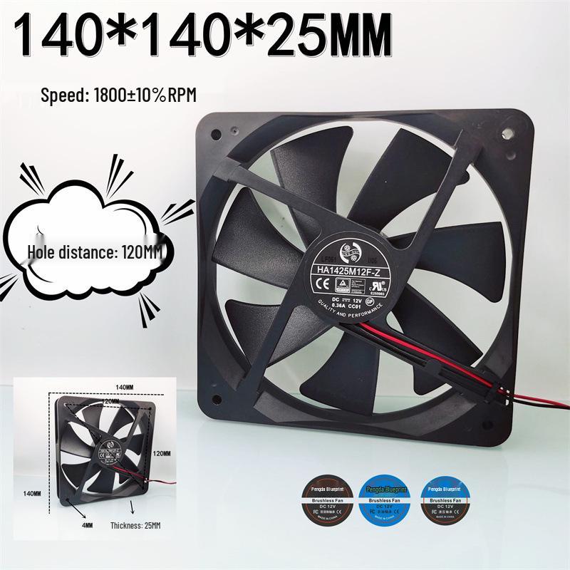

Совершенно новый HA1425M12F-Z 14025 140-мм вентилятор охлаждения для корпуса компьютера 12В, расстояние между отверстиями 120 мм