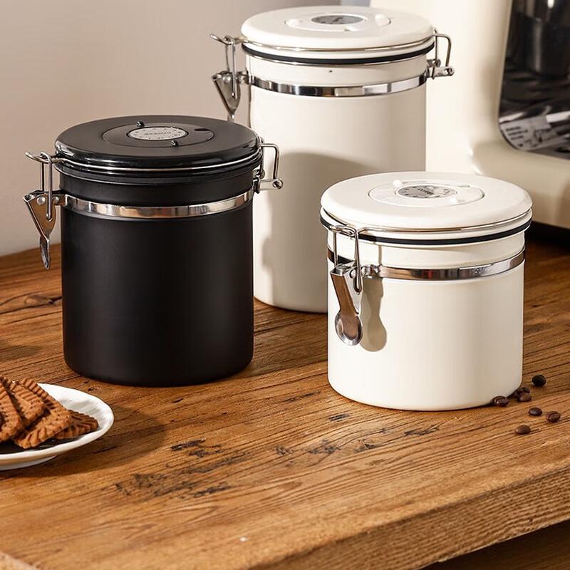 304 Stainless Steel Coffee Bean Canister Set with Date Tracker