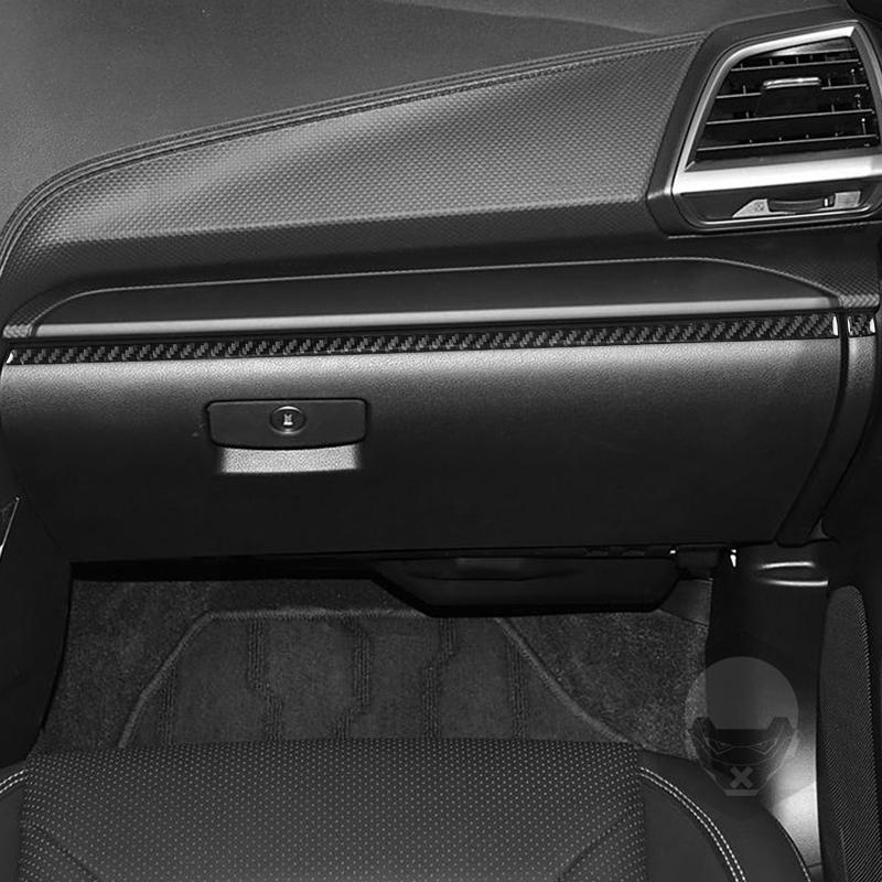 Real Carbon Fiber Car Accessories Passenger Dashboard Strip Soft Sticker For Subaru Forester SK 2024