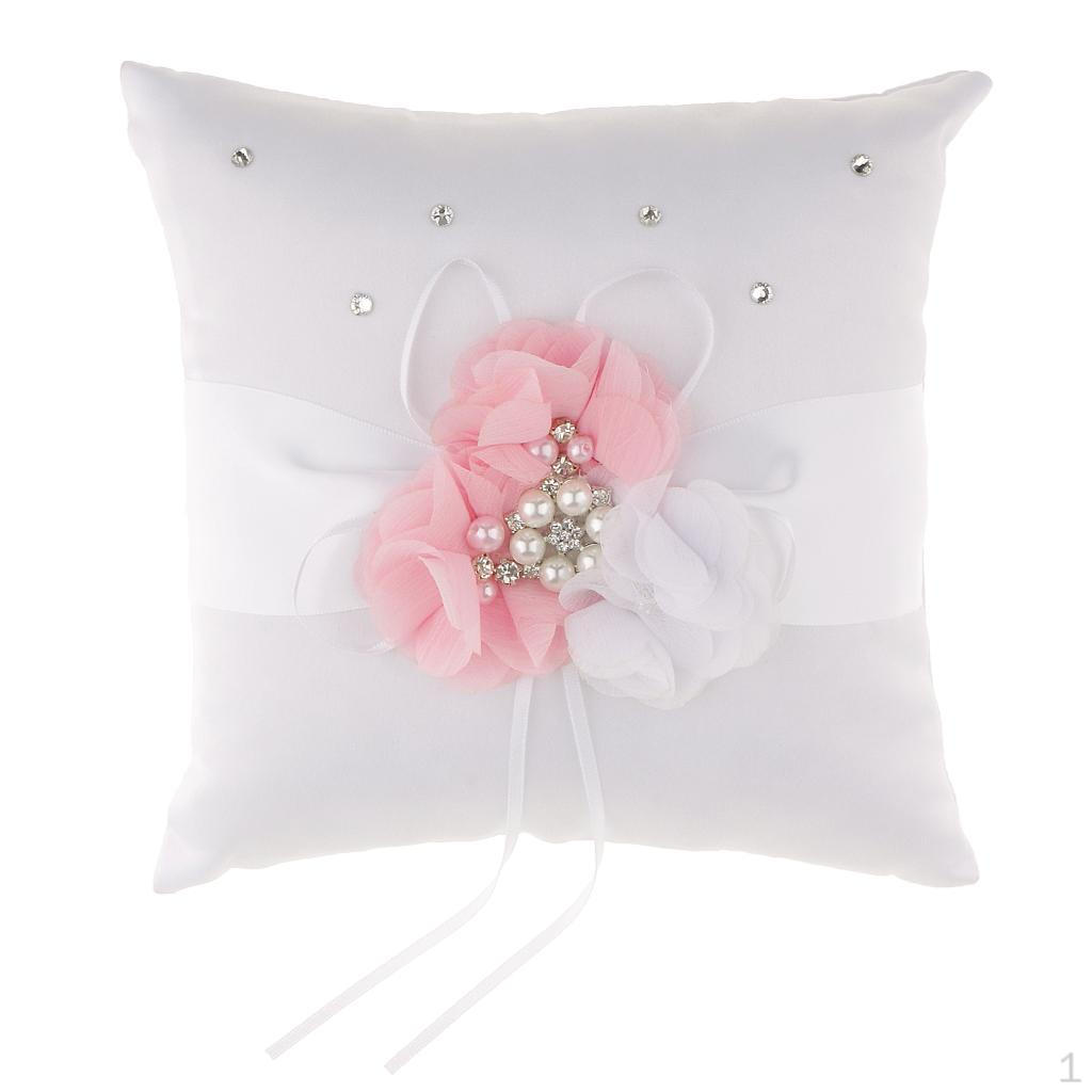 Pillow Holder with Artificial flower Rhinestone Wedding Accessories
