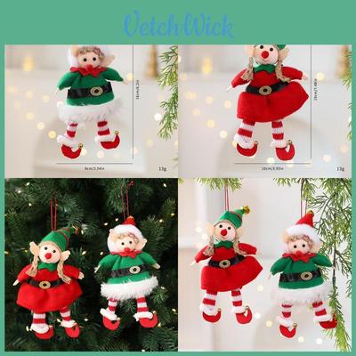Holiday Elf Figurine Decoration With Soft Fabric For Christmas Tree Decor