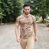 WARCHIEF Quick-Dry Camo Short-Sleeve T-Shirt for Outdoor Activities