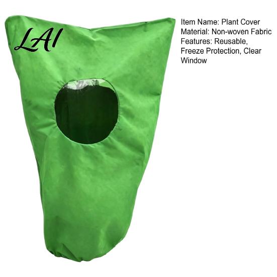Thermal Insulation for Landscape Trees Plant Cover with Clear Window Freeze Protection Reusable Drawstring Tree Protective Garden Shrubs Cover,
