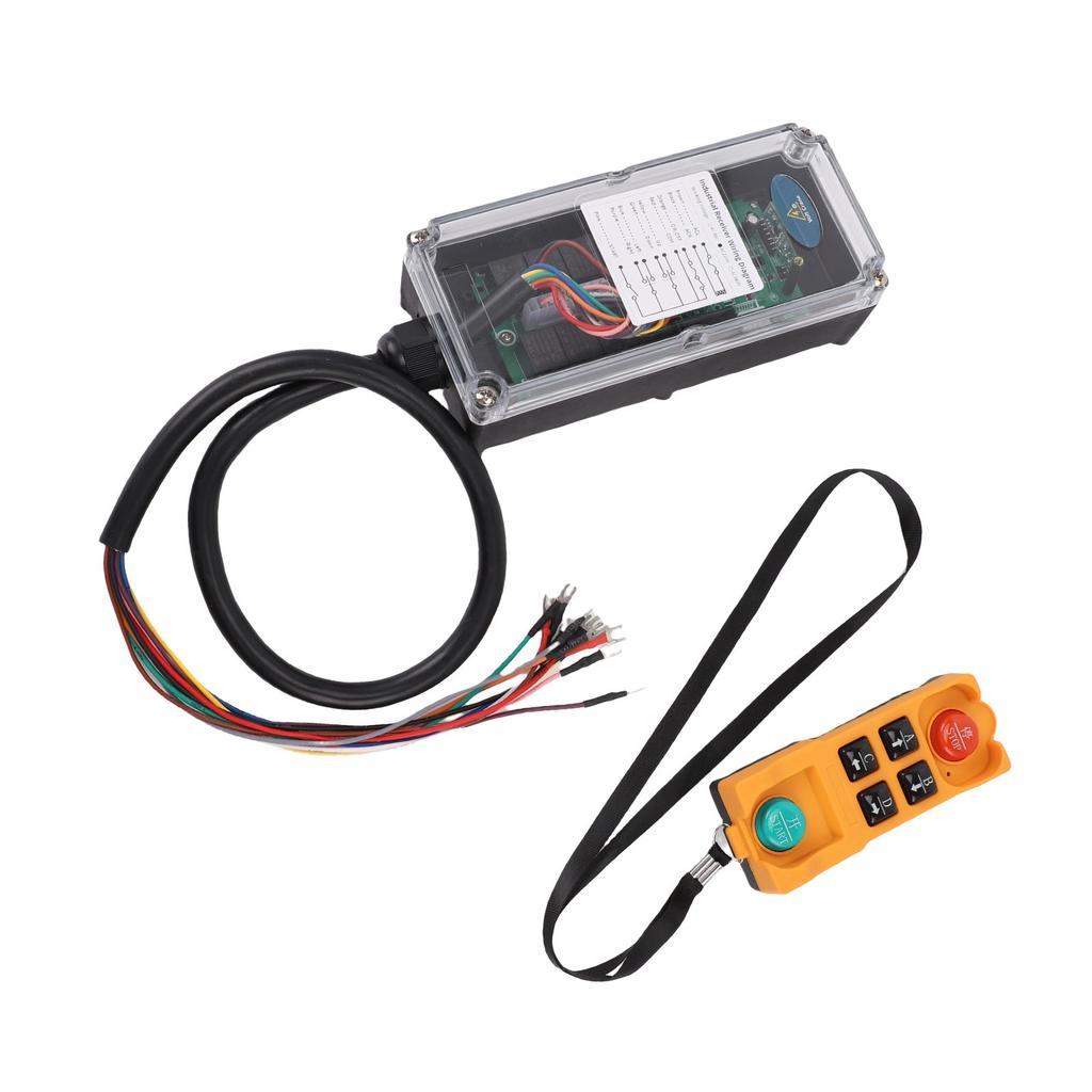 Drahtlose Kranfernbedienung AC220V 6 Tasten 4-Wege Einzelgriff für Industriellen Elektrokettenzug Brücke LKW-Kran
