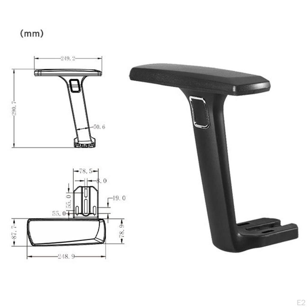 2 Piece Chair Armrest Gaming Accessories for Most Chairs