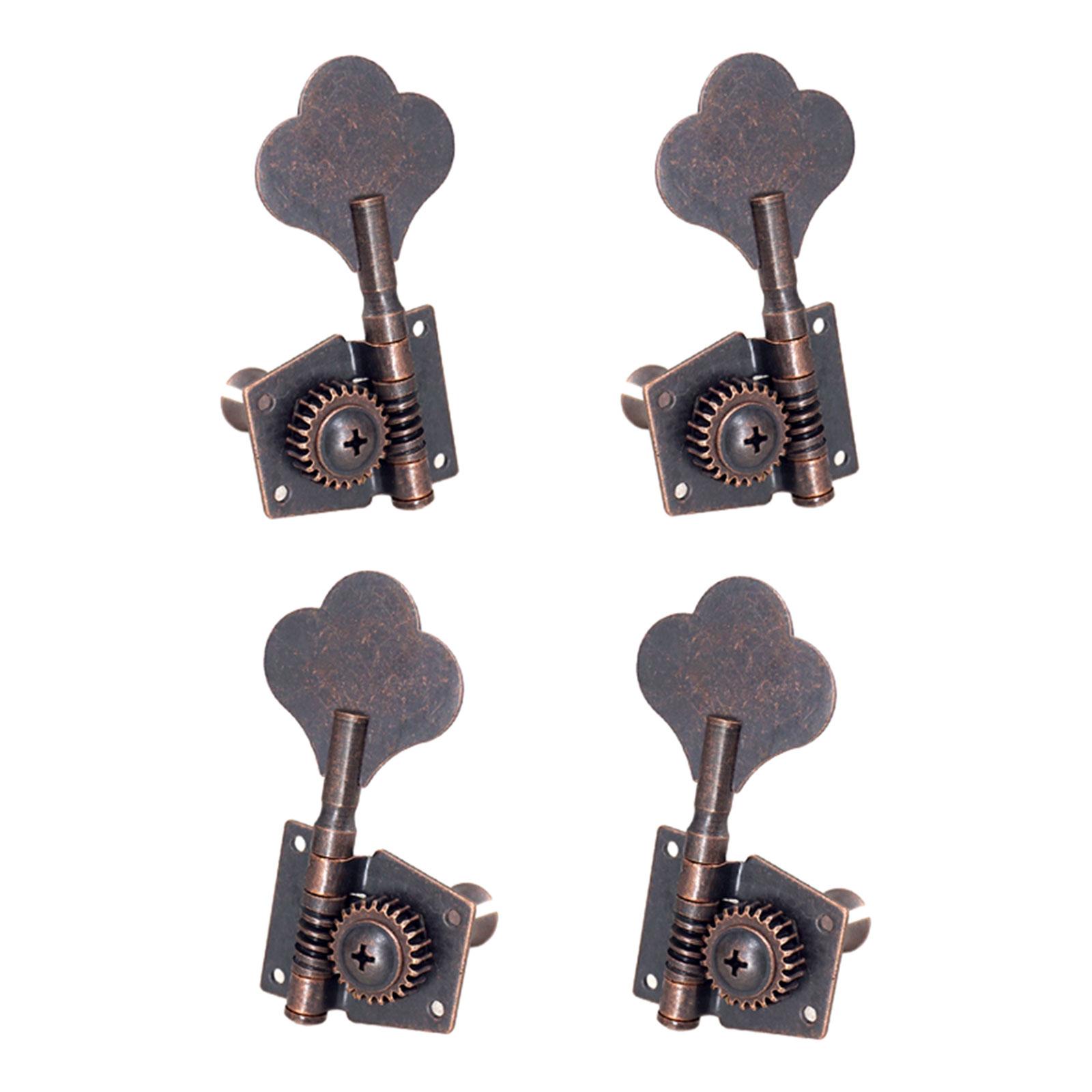 

4Pcs Opened Electric Bass Tuning Pegs Machine Heads Tuner Bass Tuner Tuning Pegs Keys for Acoustic Guitar Accessory