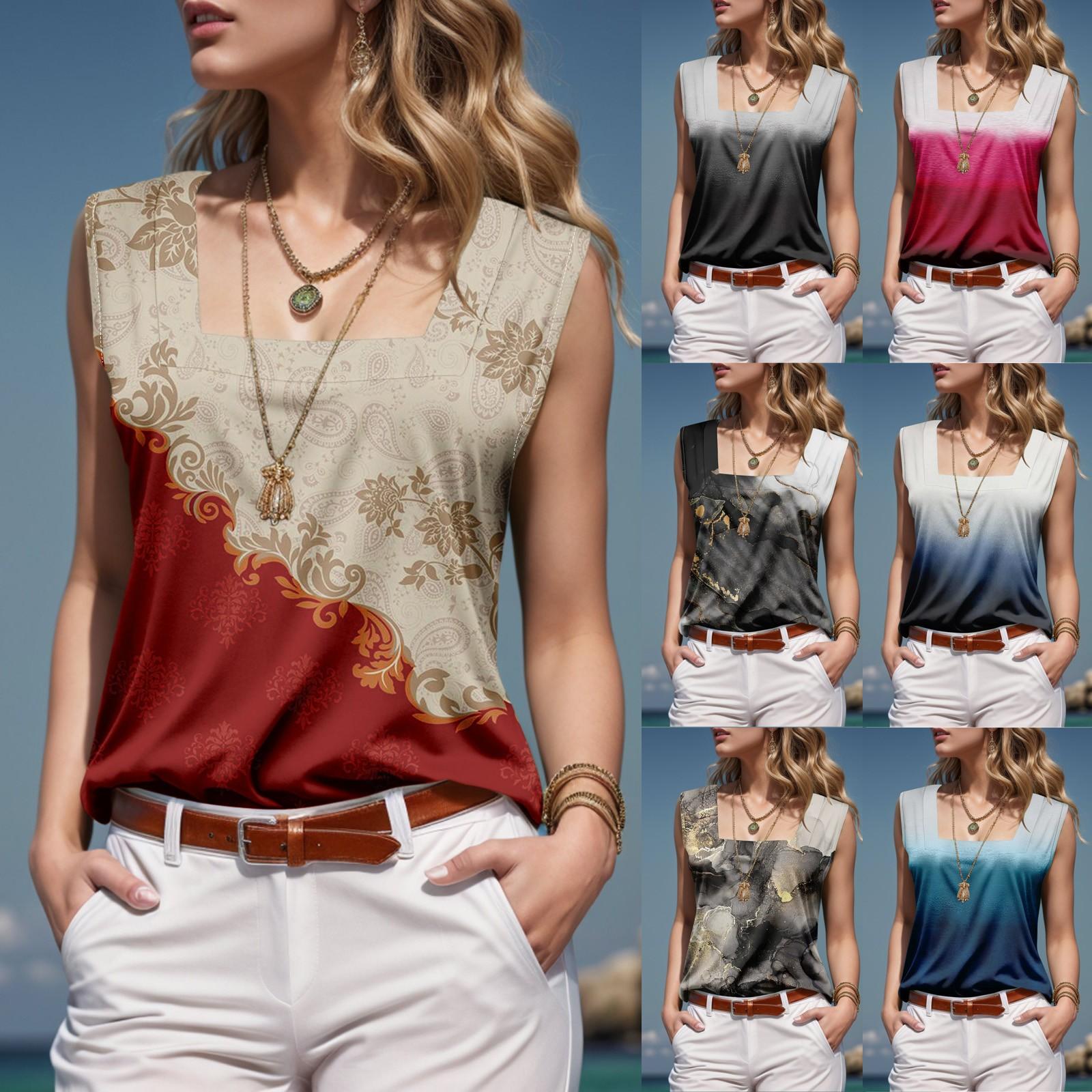 

Женские повседневные туники, топы для ношения с леггинсами, летние рубашки без рукавов с принтами, майки L чёрный