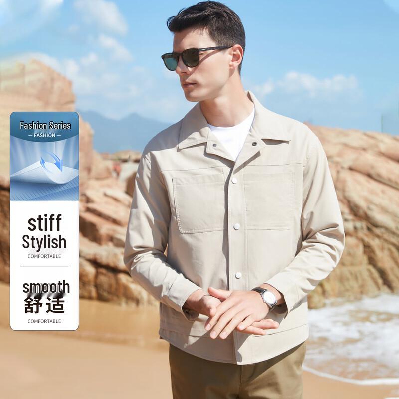 

JOW Men s 2025 Spring Versatile Workwear Lapel Jacket XL