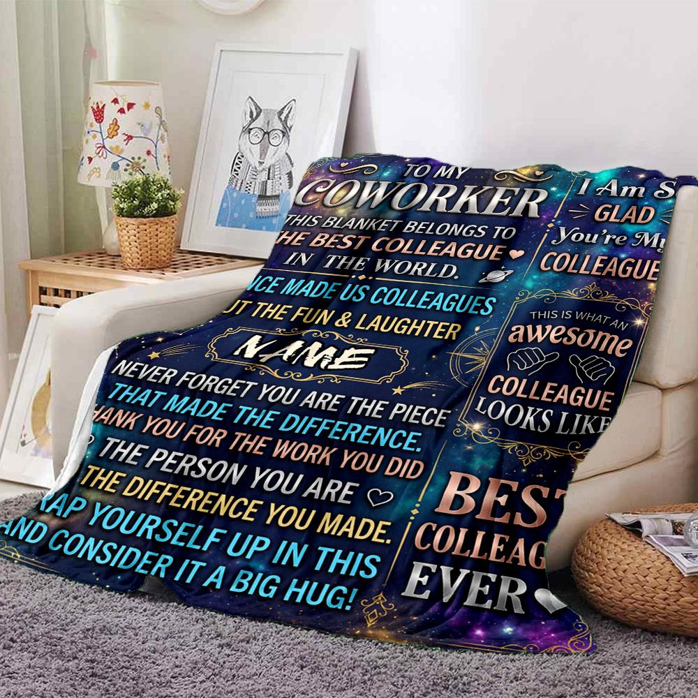 Colleague Appreciation Blanket Quote Blanket Warmthful Decor Great For Sofa Couch Office Bed Picnics Four Seasons Multipurpose Digital Print Birthday